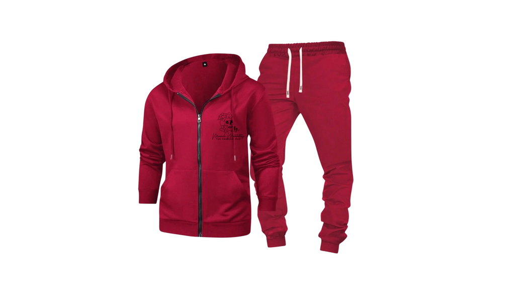 “Boss Up & Chill” Red Jogger
