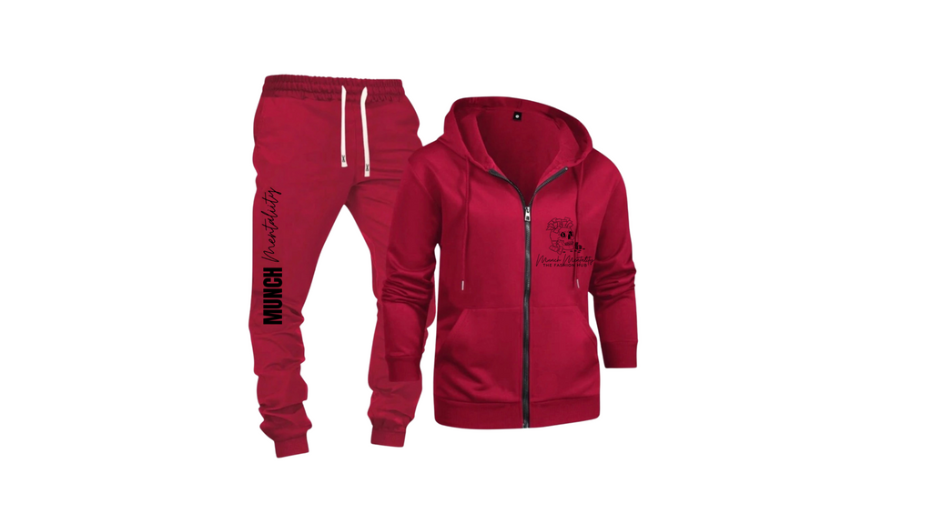 “Boss Up & Chill” Red Jogger