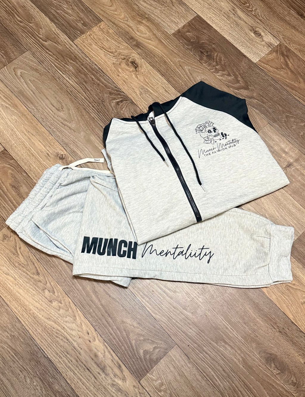 “Boss Up & Chill” Grey Jogger